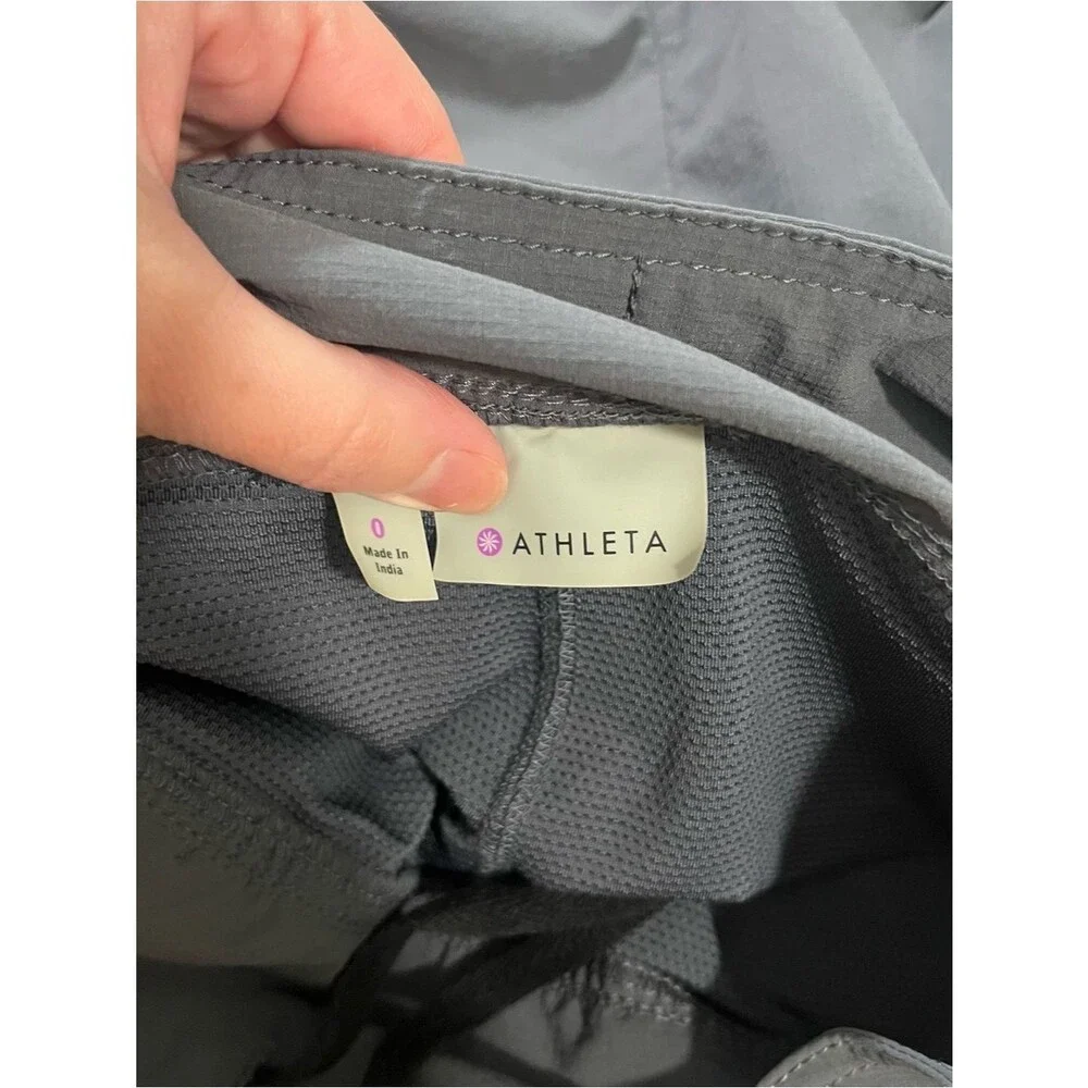 Athleta Womens Cinch Ripstop Hiking Skort Asphalt Gray Size 0